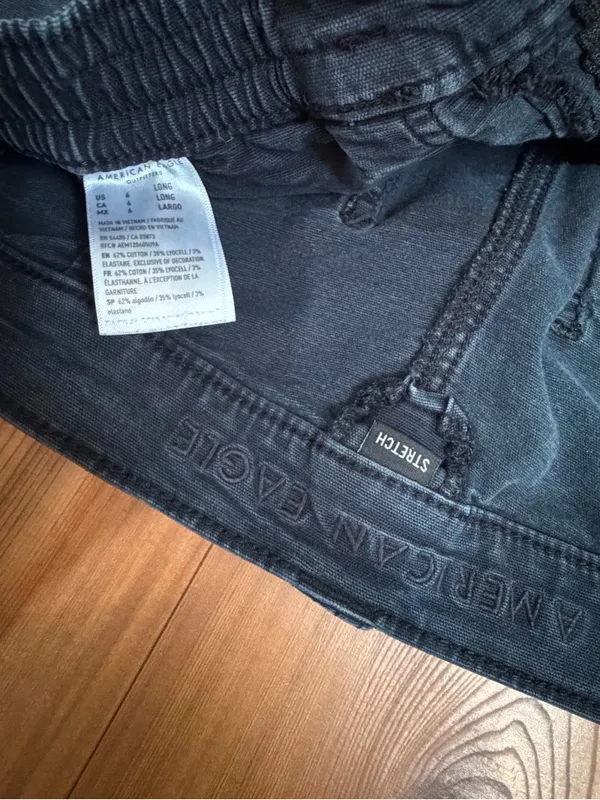American Eagle Women Stretch Cargo Straight Pants Blue Gray Size 6 Long Tall - Image 10