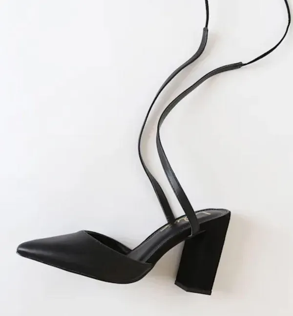 lulus lace up black pump heels - Image 9