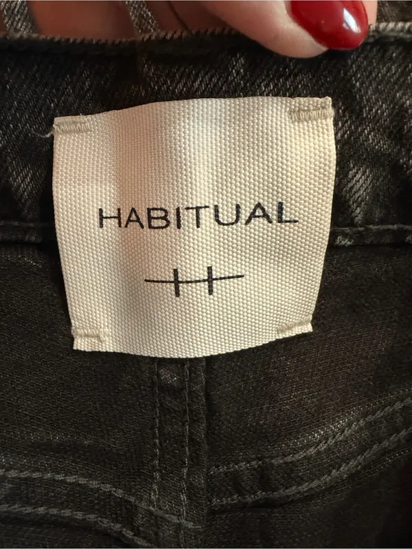 Habitual Seamed Wide Leg High Rise Acid Washed Jeans - Image 3