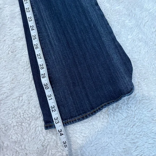 VTG Y2k 90s American Eagle Womens Low Rise Boot Cut Jeans 4L Dark Wash Preppy - Image 5