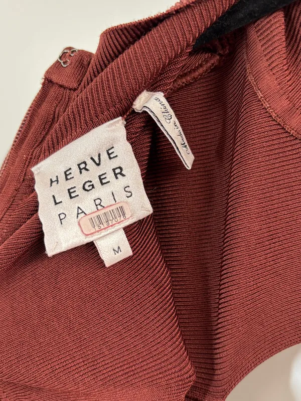 Hervé Léger Icon Cap Sleeve Gown - Image 3