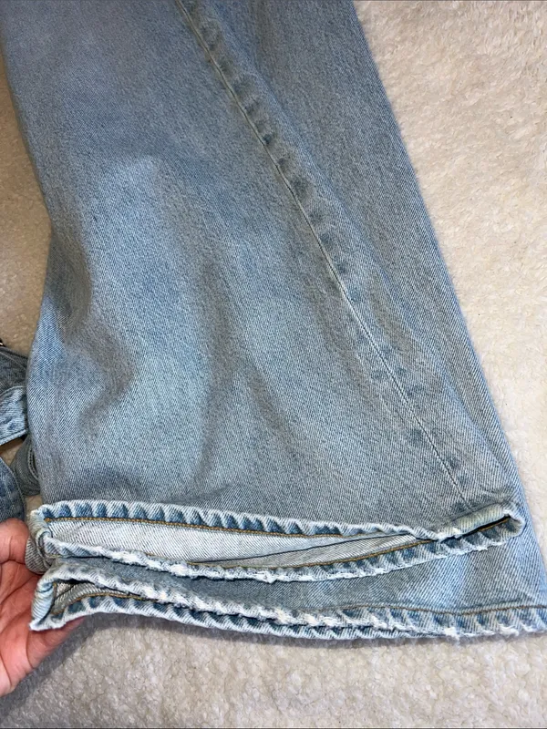 AGOLDE Cinched Hem Loose Taper Jeans Light Wash‎ Size 27 - Image 16