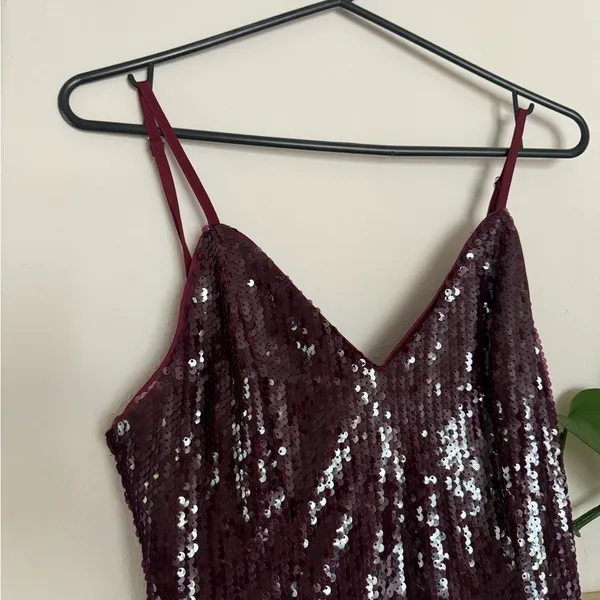 BNWT Forever21 Sequined maroon mini dress - Image 2