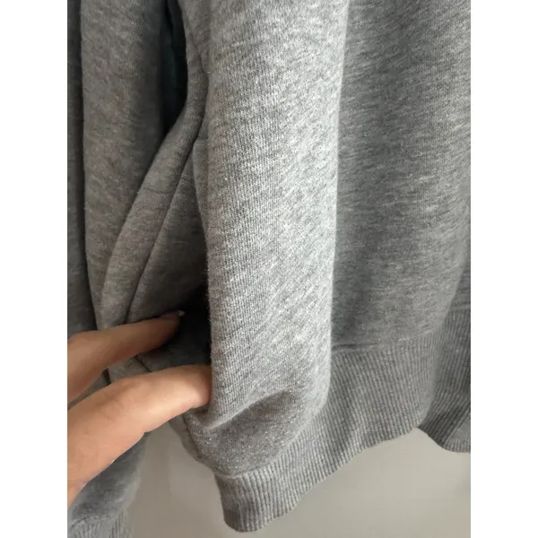 Free People Movement On Your Mark‎ Mock Neck Sweatshirt Gray Women's Size Small - Image 7