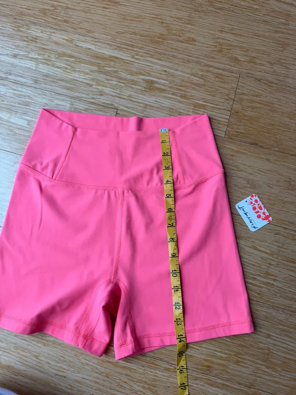 Free People FP Movement Never Better 5” Bike Shorts Neon Coral Medium - Image 9