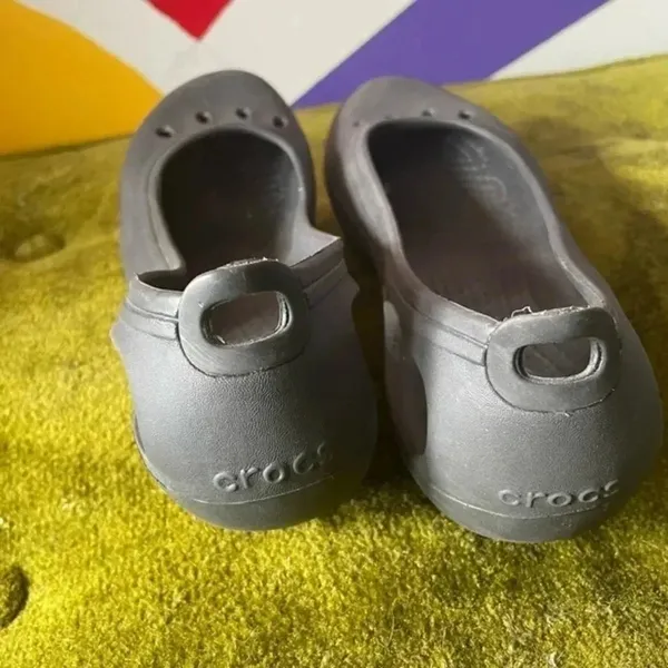 Crocs Malindi‎ Ballet Shoe Black Size 7 EUC Flats - Image 2