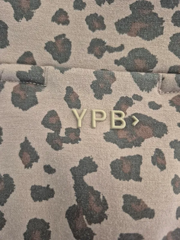 Abercrombie YPB Cheetah Print Half-Zip Pullover - Brown and Black Large - Image 4
