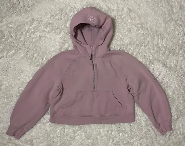 Lululemon Scuba Oversized Half-Zip Hoodie in Pink Peony - Image 5