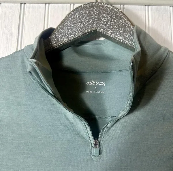 Allbirds Natural Run Mid Layer Merino Wool Blend Quarter Zip Pullover NEW - Image 3