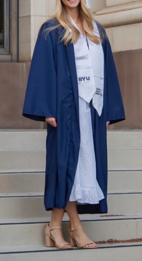 Dark Blue Graduation Gown Size M - Image 2