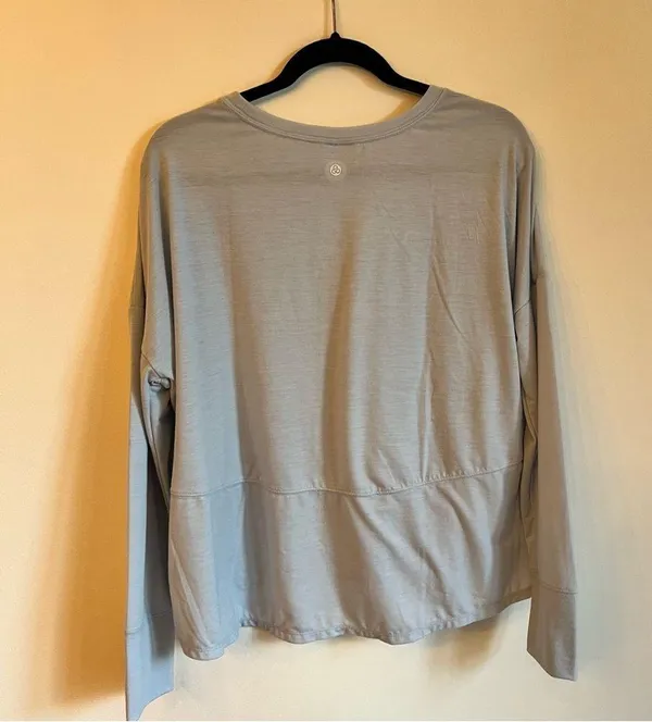 Zella Blue Long Sleeve Hi-Low Activewear T-Shirt | L - Image 7