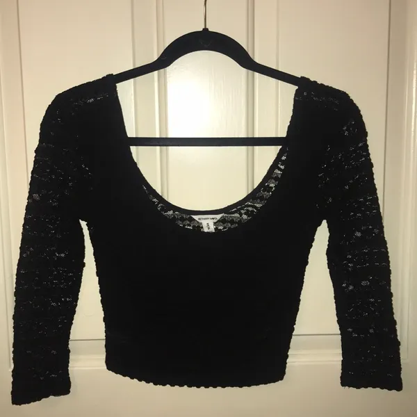 Bethany Mota Black Lace Crop Top - Image 2