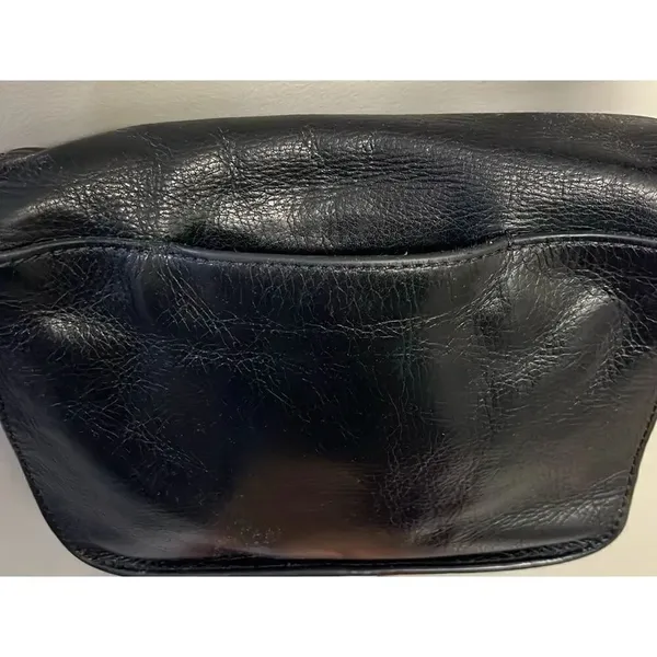 Fossil Emi Black Key Clasp Flap Pebbled Leather Crossbody Bag Bronze Accents - Image 11