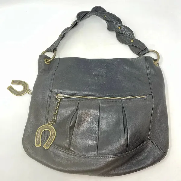 Betsy Johnson Vintage‎ Black Vegan Leather Western Horseshoe Shoulder Bag - Image 12