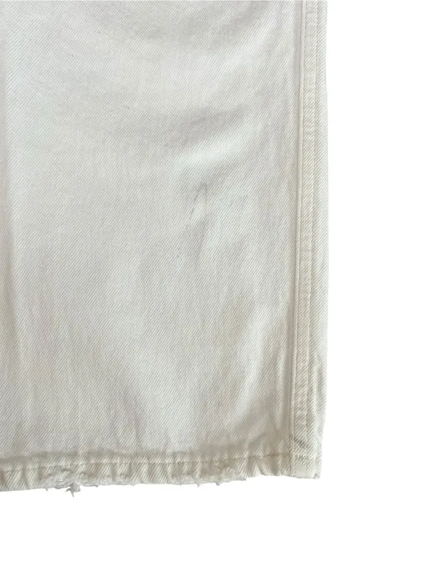 AGOLDE Women’s 90’s Straight Leg White Enamel Denim Distressed Button Fly Jeans - Image 13