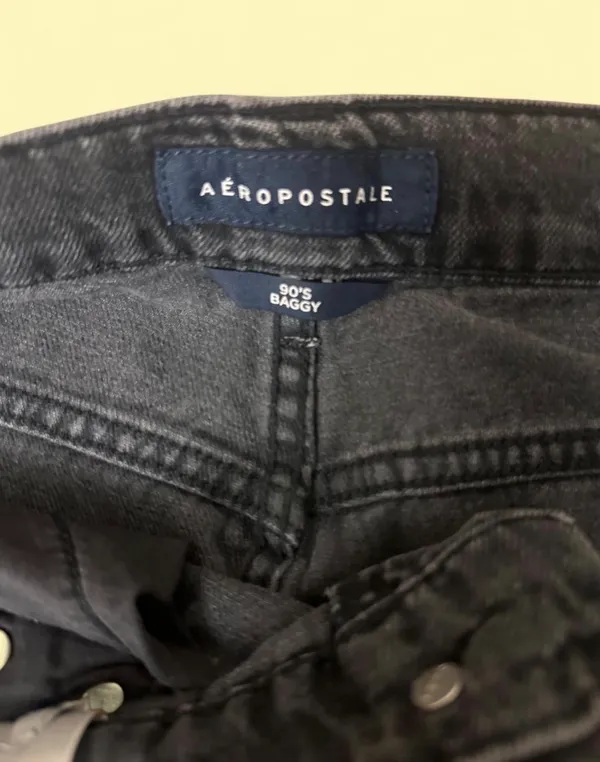 Aeropostale black baggy jeans with distressed details #baggy #distressed - Image 3