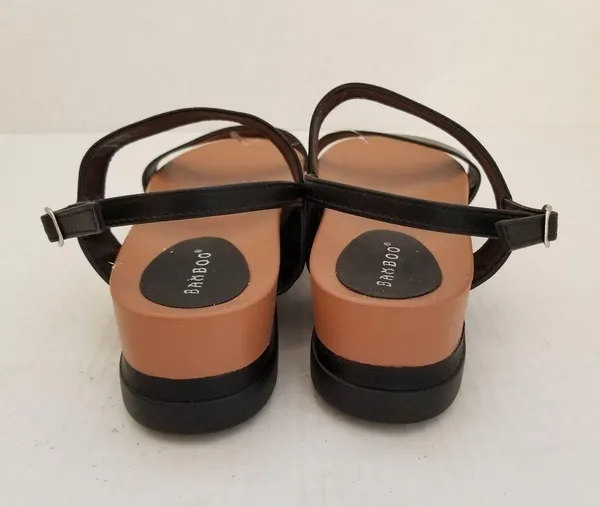 Bamboo Black Strap Platform Sandals 7.5 - Image 4
