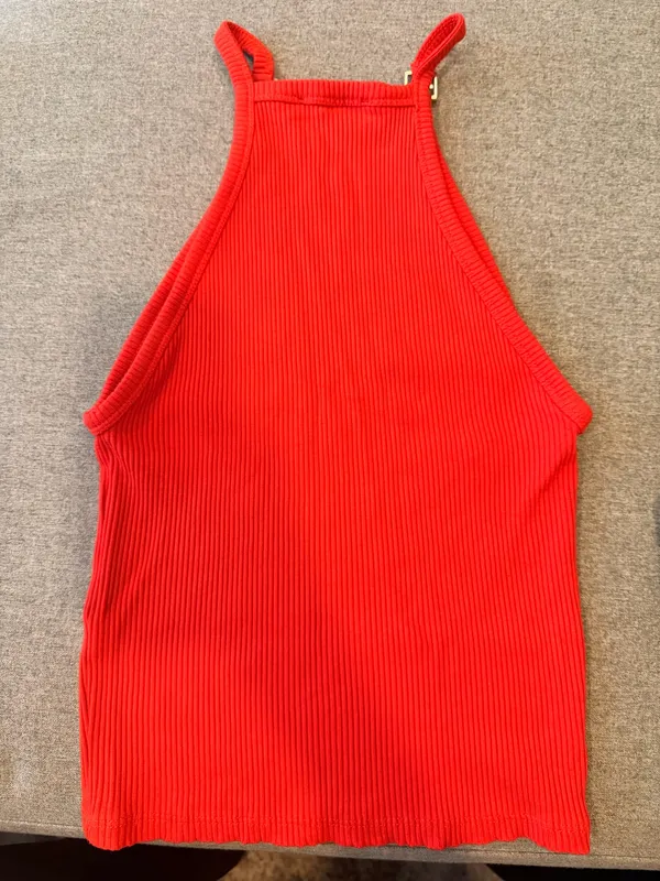 ZARA Red Tank Crop Top - Image 3