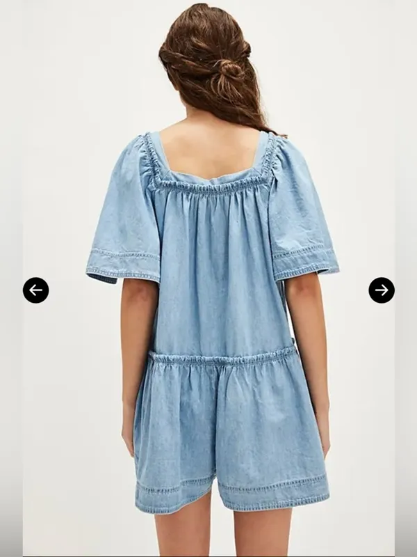 Free people County Line Denim Romper - Image 4
