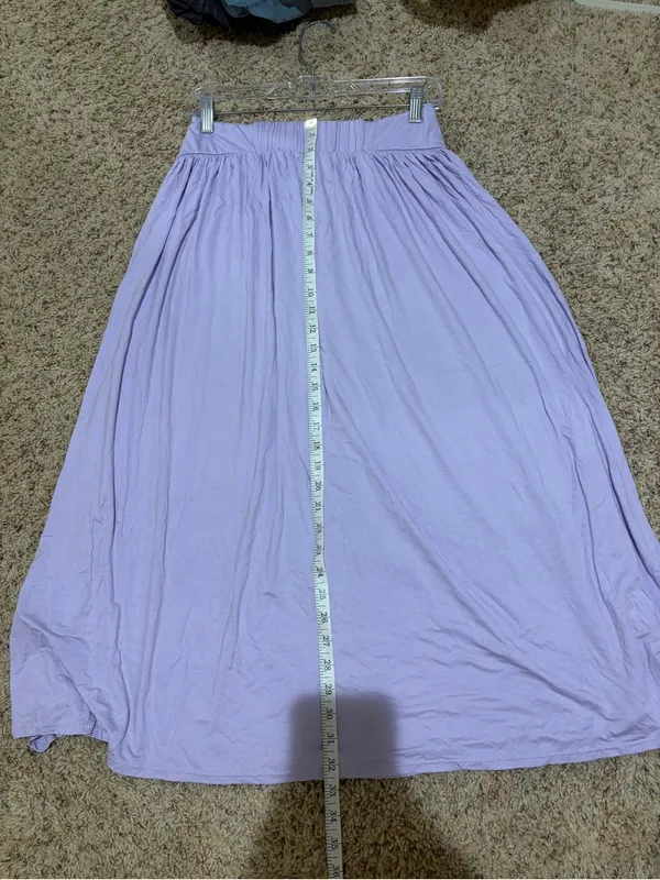 Free People Beach Serenity Midi Maxi Skirt Lilac Lavender Purple Size Medium - Image 10