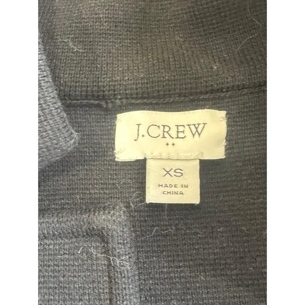 J.Crew Mercantile Knit Blazer Sweater Jacket Black Soft Cotton Size XS Cardigan - Image 5