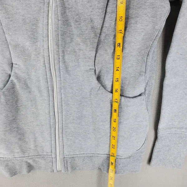 Lululemon Scuba Asymmetrical Full Zip Hoodie Women 10 Grey Heathered Sporty - Image 6