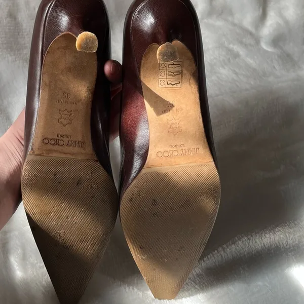 Vintage Jimmy Choo Brown Pumps Size 39 - Image 11