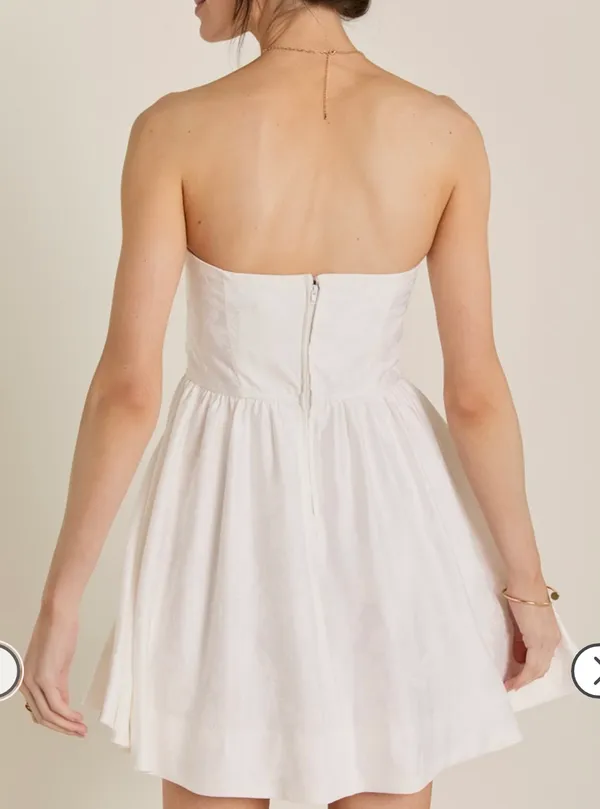 Francesca's White Mini Dress - Image 4