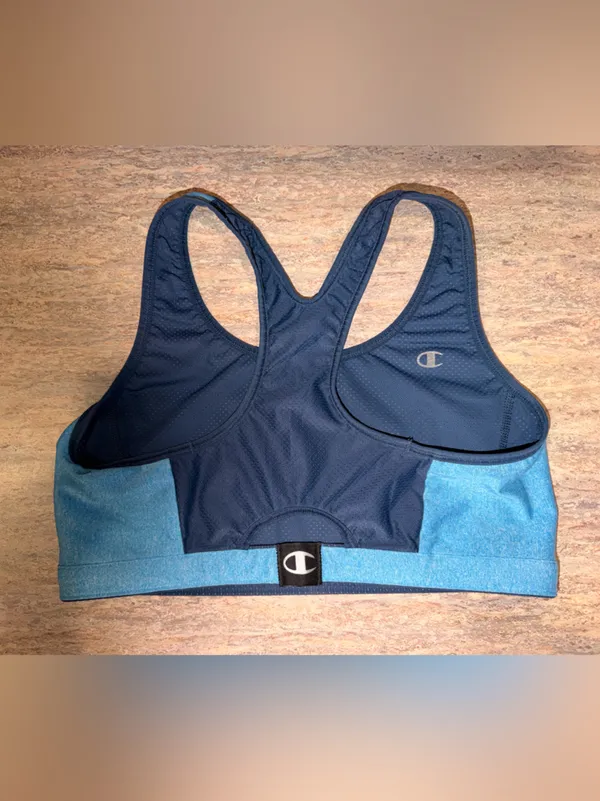 Champion Reversible Sports Bra Women’s Medium Blue Navy Athletic Racerback - Image 3