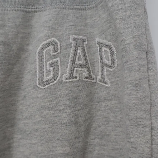 GAP Women's Heather Gray Logo Jogger Sweatpants Size S Small Drawstring Fleece - Image 3