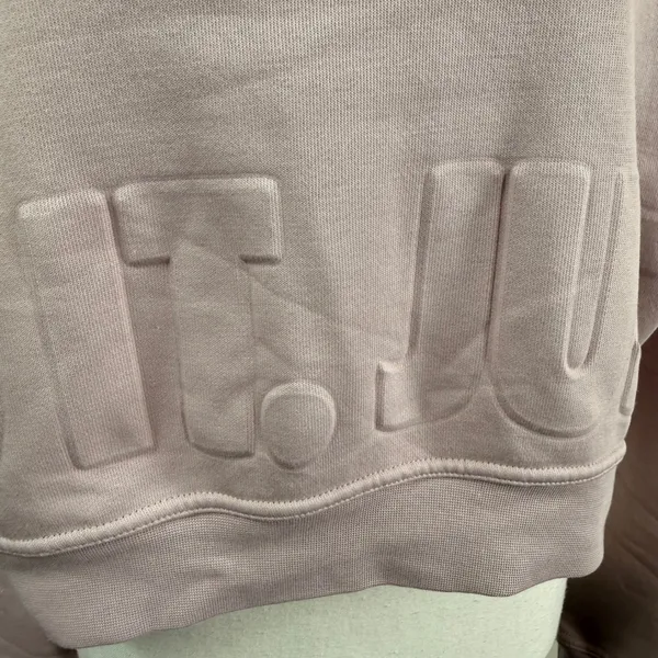 Nike Dri-FIT Just Do It Embossed Cropped Sweatshirt Mauve Lilac Medium - Image 4