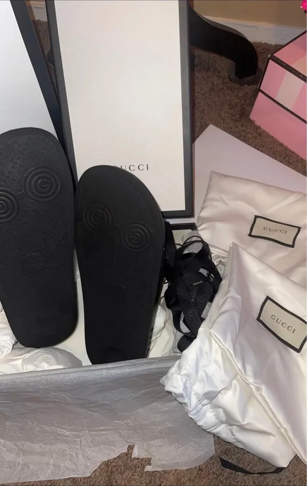 Lightly Used Black Slides - Women’s Size 7 - Image 4