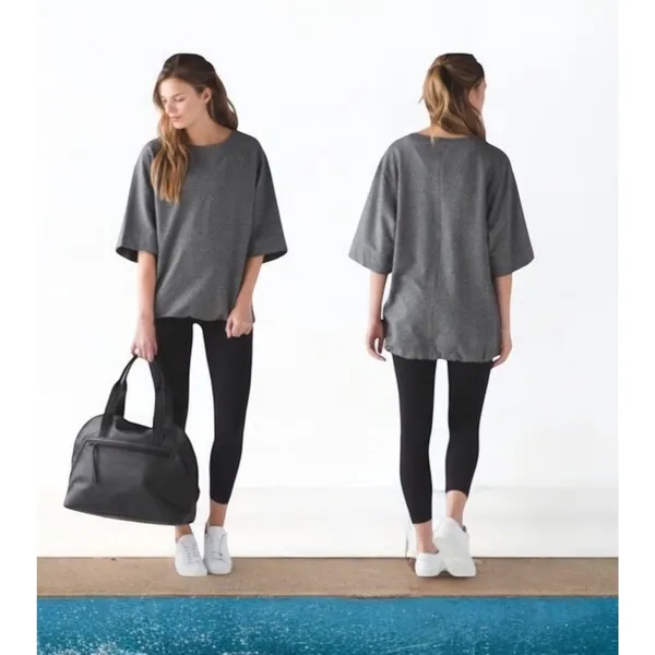 Lululemon Half Sleeve Gray Tunic Sweatshirt Size 10 M/L Loungewear Drawstring - Image 2