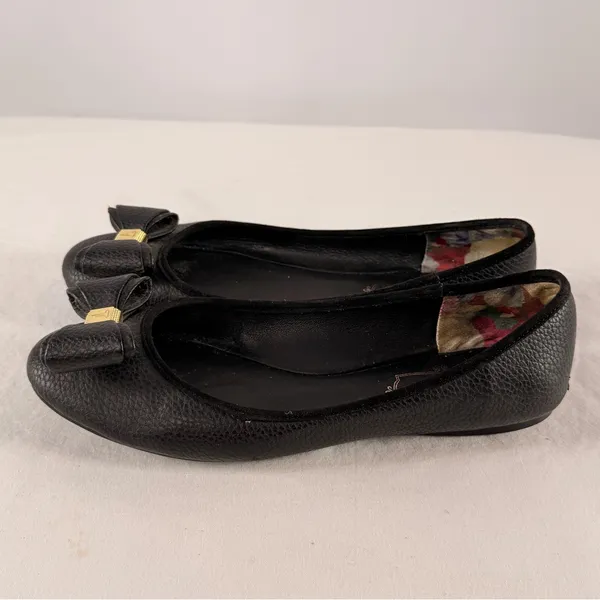 Ted Baker Sually Pebble Leather‎ Bow Ballet Flats in Black Size 6 or 37 - Image 7