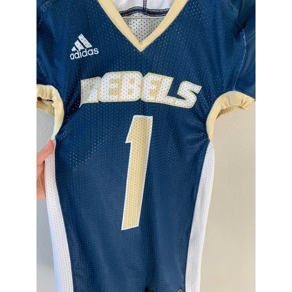ADIDAS Rebel 1 White ad Navy Football T-Shirt‎ - Image 3