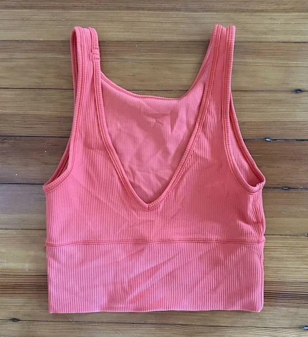 Lululemon Power Pivot Tank Rib in Golden Apricot Size 4 - Image 4
