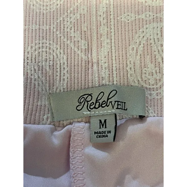 RebelVEIL Skort Womens Medium Pink Paisley Print Lined Pockets Stretch Athletic - Image 3