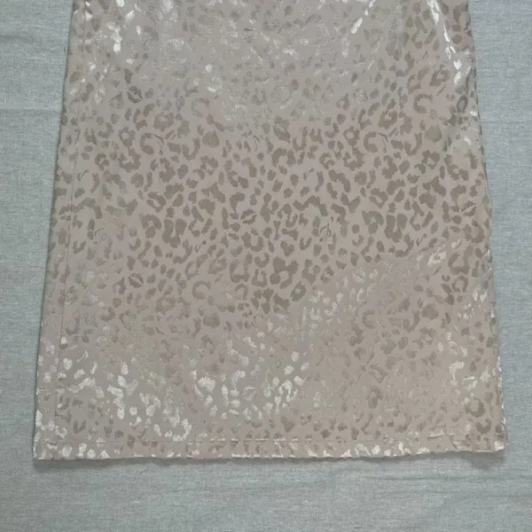 TopShop | Beige Satin Leopard Print Shift Dress | Size 6 - Image 5