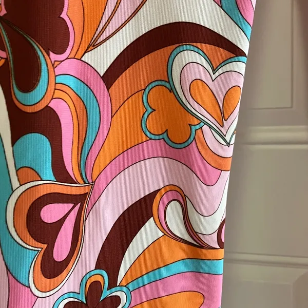 FINAL MARKDOWN Garage Pink Brown Retro Look slacks Large - Image 6