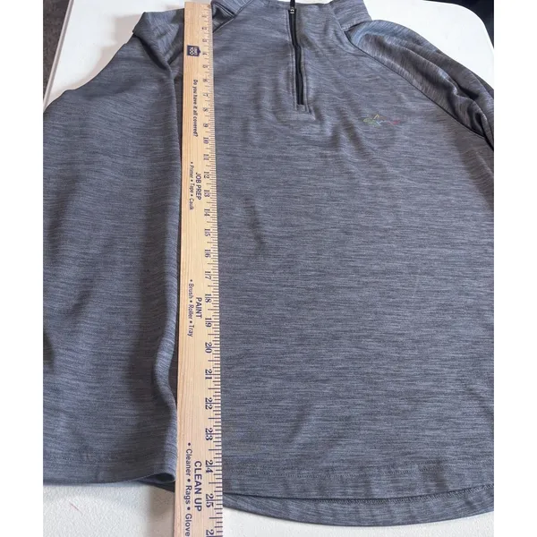 Greg Norman Play Dry Men's Sweatshirt Dark Gray 1/4 Zip Long Sleeves, Size M - Image 9