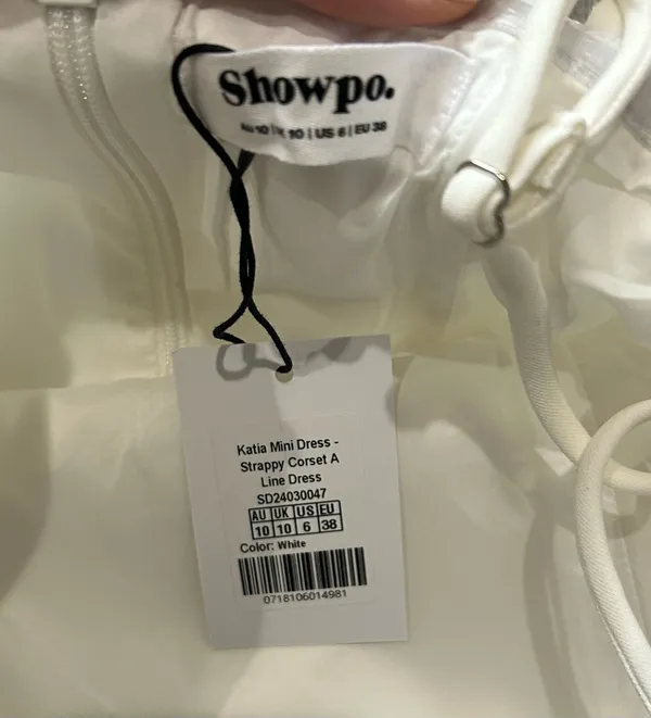 Showpo New Katia Mini Dress Strappy Corset A Line Dress In White Size Small (6) - Image 10