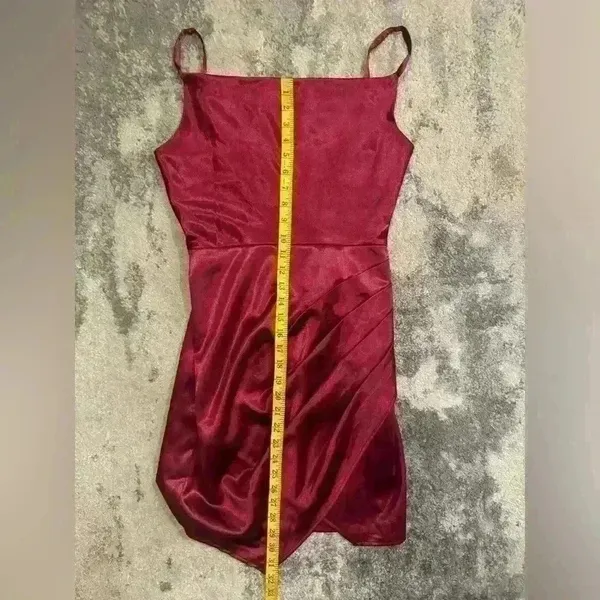 Juniors Burgundy I.N. San Francisco Dress - Image 6