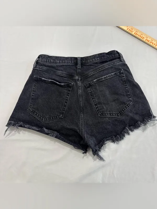 Abercrombie & Fitch High Rise Mom Shorts Black Size 28‎ 6 - Image 6