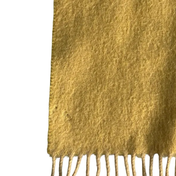 Vintage Cashmere Angora Wool Chunky Fringe Scarf Chocolate Brown - Image 7