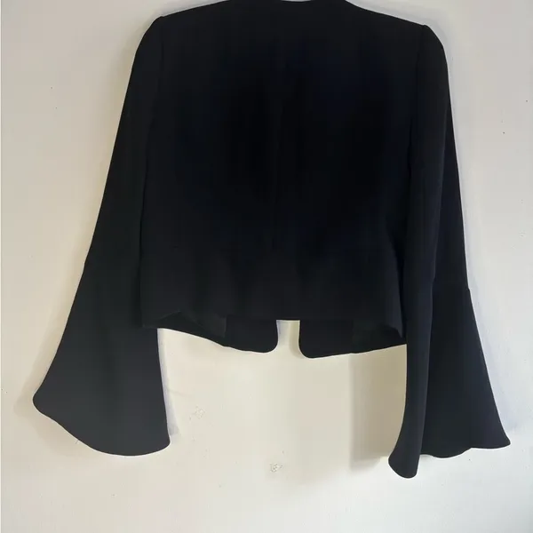 Mango Suit Black Women's Flared Sleeve Blazer Size USA XS EUR S MEX CH - Image 2