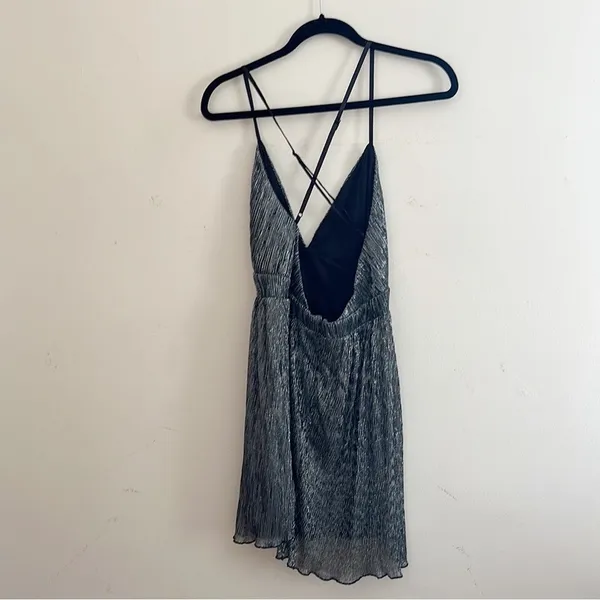 Lulus | Make Your Acquaintance Silver Metallic Dress - Image 5