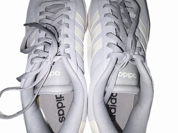 ADIDAS VL Court Bold Gray Suede Platform Sneakers Women’s Size 11 - Image 8