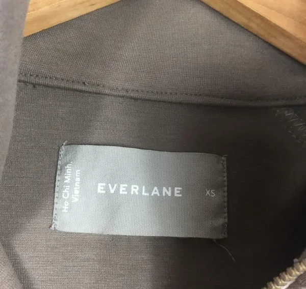 Everlane The Dream Zip-Up Side Stripe Sporty Knit Crop Jacket In Clay XS - Image 6