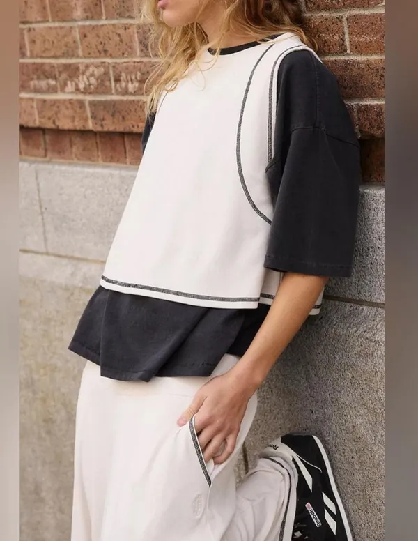 NWT Free People Movement Double Dutch Set In Ivory Combo Size: S $128 MSRP No refunds or cancellations - Image 3
