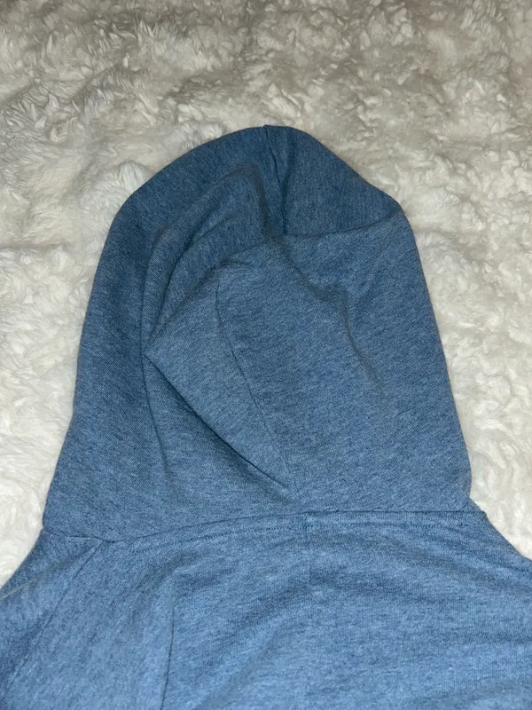 Forever 21 Cropped Hoodie Blue Sweatshirt - Image 9